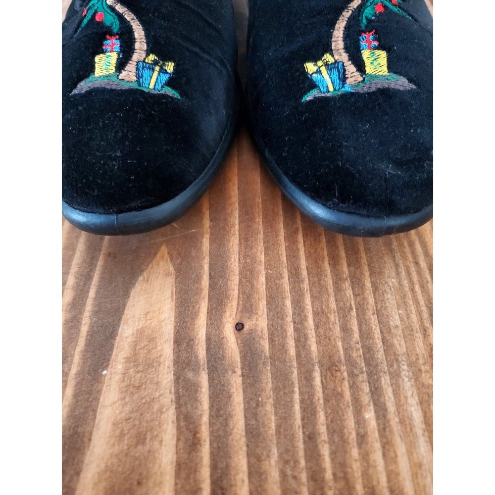 Velvet SunBay Palm Tree Holiday Flats Size 10 - Picture 6 of 8